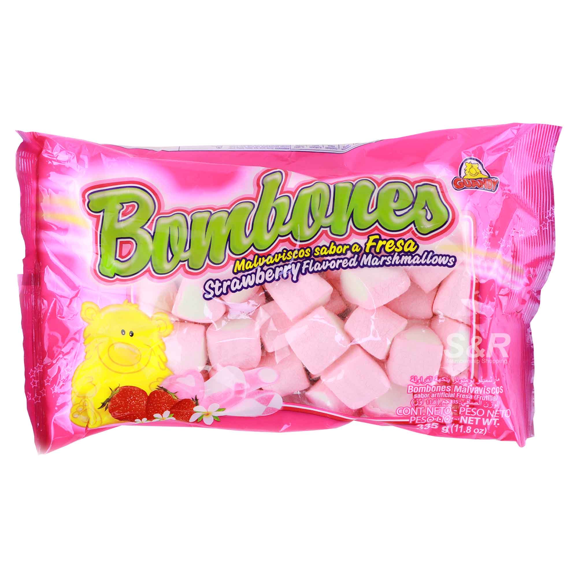 Guandy Bombones Strawberry Flavored Marshmallows 335g Guandy Bombones Strawberry Flavored Marshmallows 335g